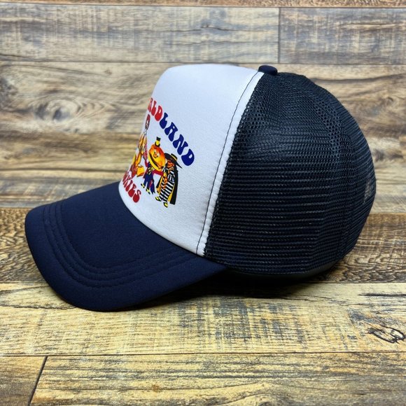 McDonaldland Cookies Mens Trucker Hat Navy Snapback 1978 Vintage Logo Retro Ad - Picture 4 of 8